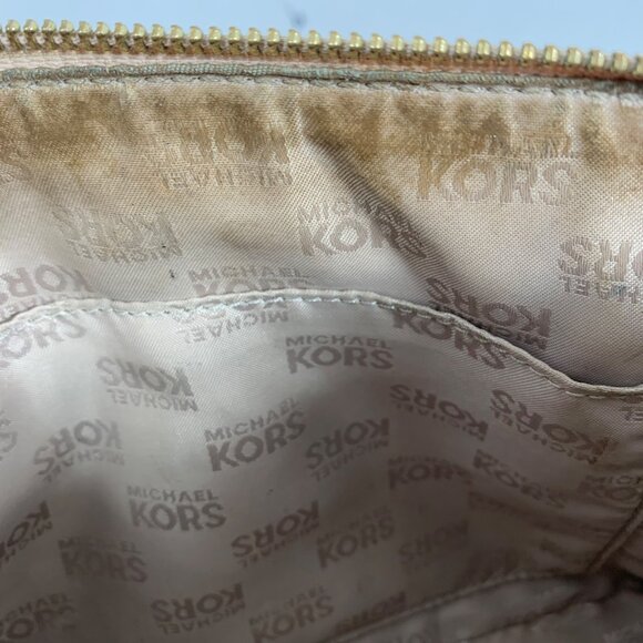 MICHAEL KORS Pale Ballet Pink Leather Domed Satchel Handbag Crossbody - Picture 11 of 15